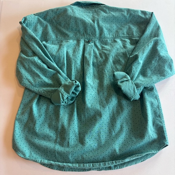 VINTAGE 90s SEGRETS SUN PRINTS Blue 100% Cotton Button‎ Down Casual Shirt Medium - Picture 4 of 12